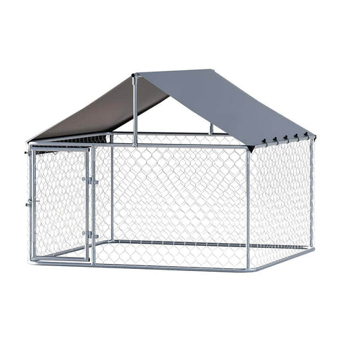 Dog Kennel Large House Pet Run Cage Puppy Outdoor Enclosure With Roof