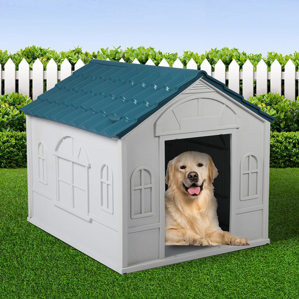 Dog Kennel Outdoor Indoor Pet Plastic XL Blue | SC10 id