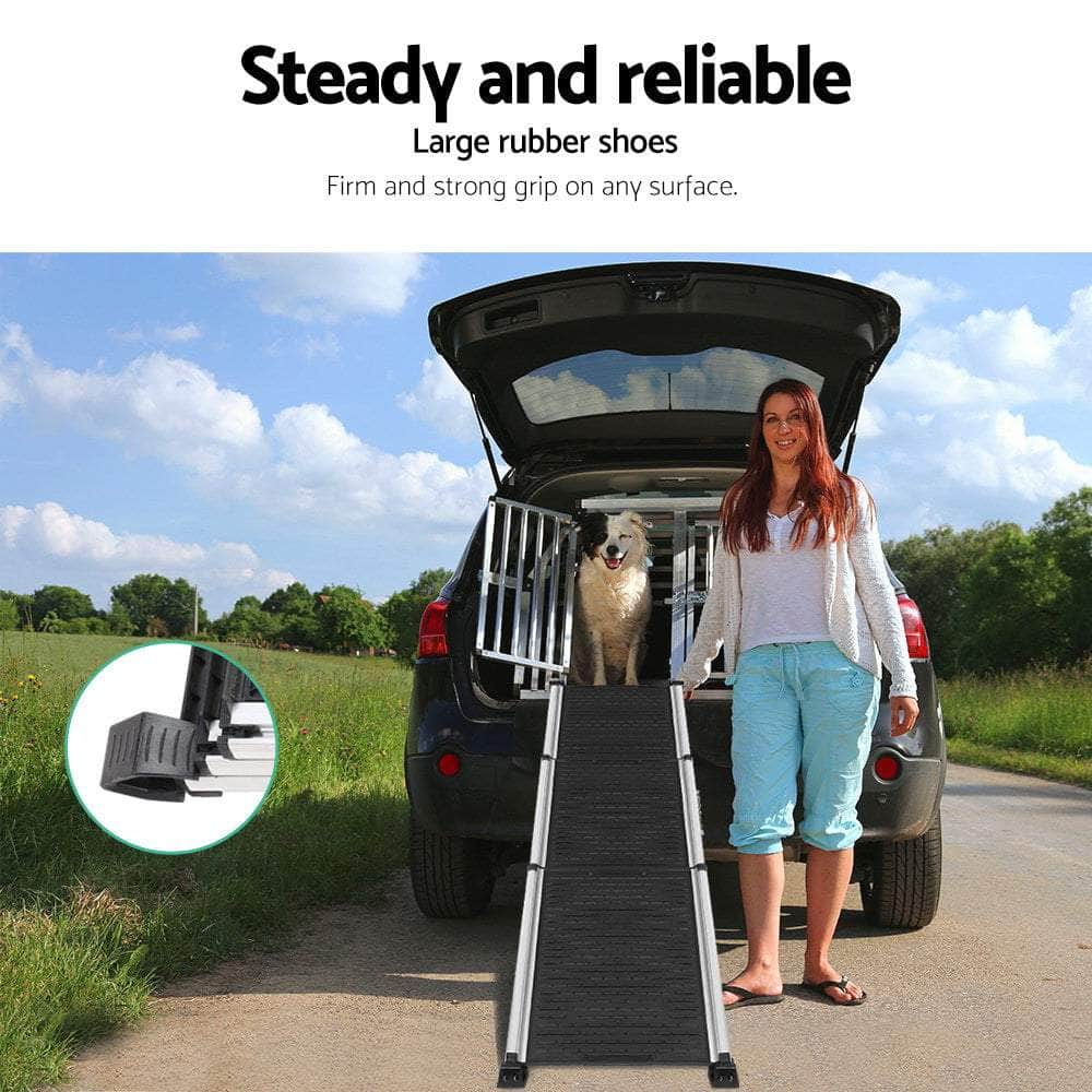 Dog Ramp Pet Stairs Steps Car Suv Foldable Portable Ladder Adjustable