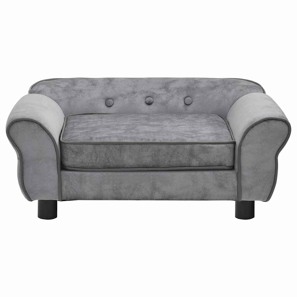 Dog Sofa Grey Plush