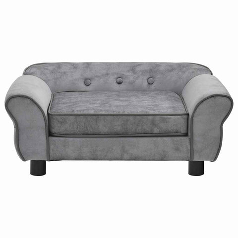 Dog Sofa Grey Plush