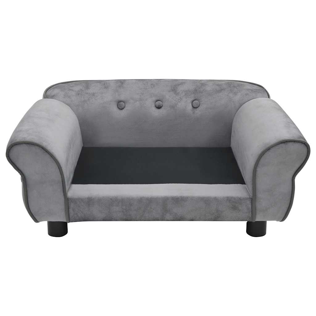 Dog Sofa Grey Plush