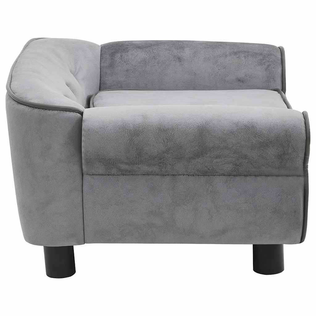 Dog Sofa Grey Plush