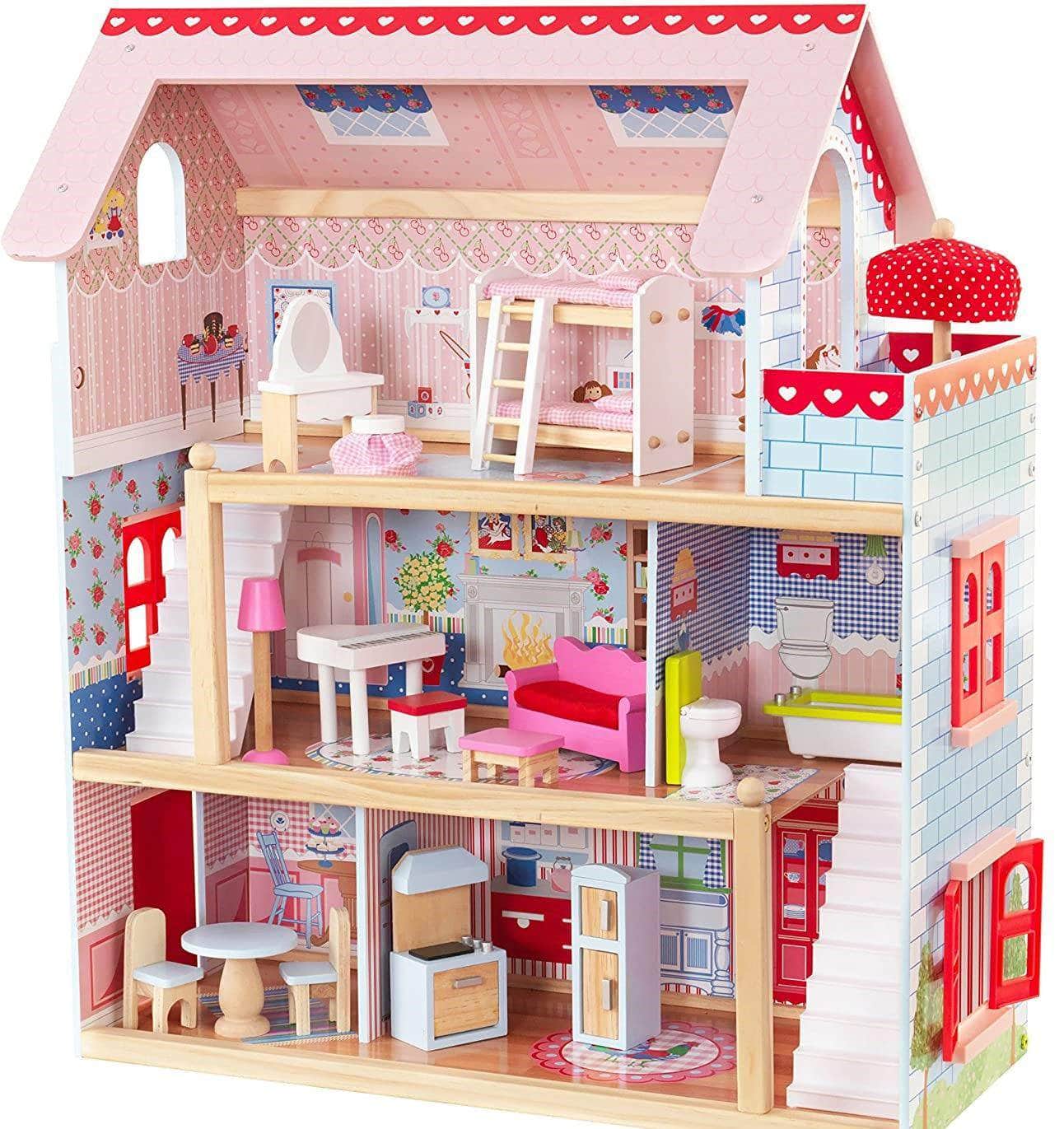Doll Cottage With Furniture For Kids (Model 1