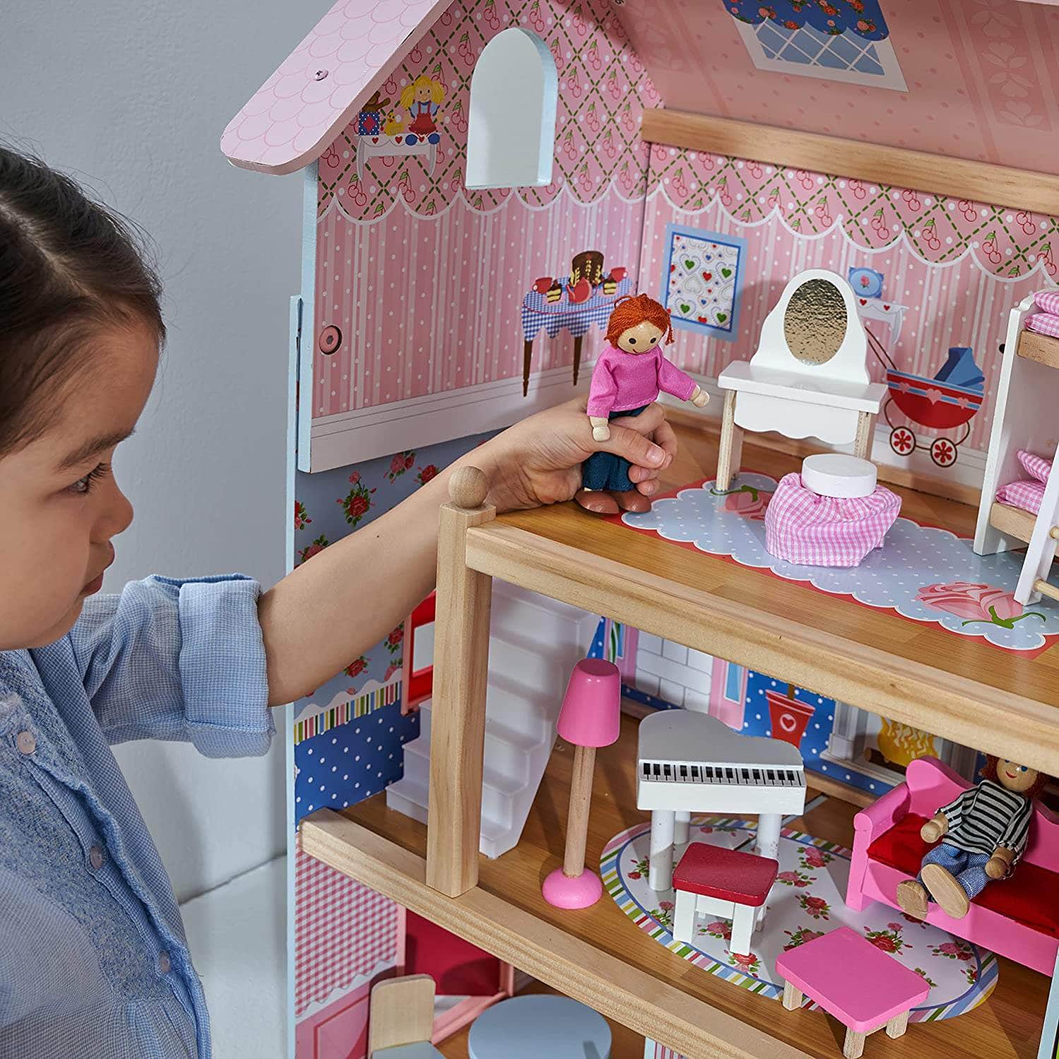 Doll Cottage With Furniture For Kids (Model 1