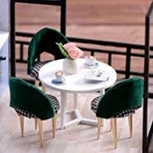 Dollhouse Miniature With Furniture Kit, Dust Proof, Music