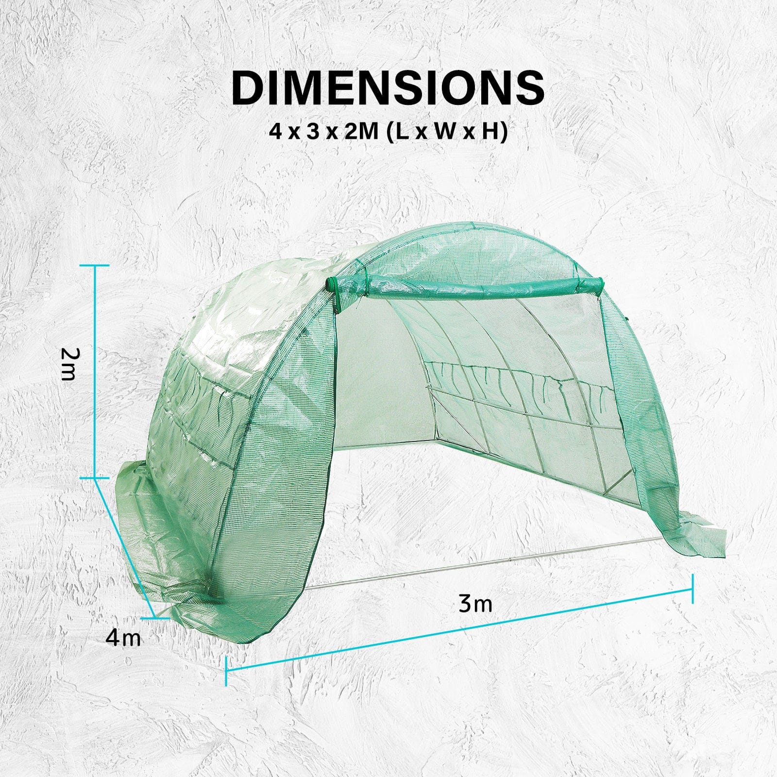 Garden Greenhouse Shed PE Cover Only 400cm Dome Tunnel | Greenhouses & Accessories - photo 13