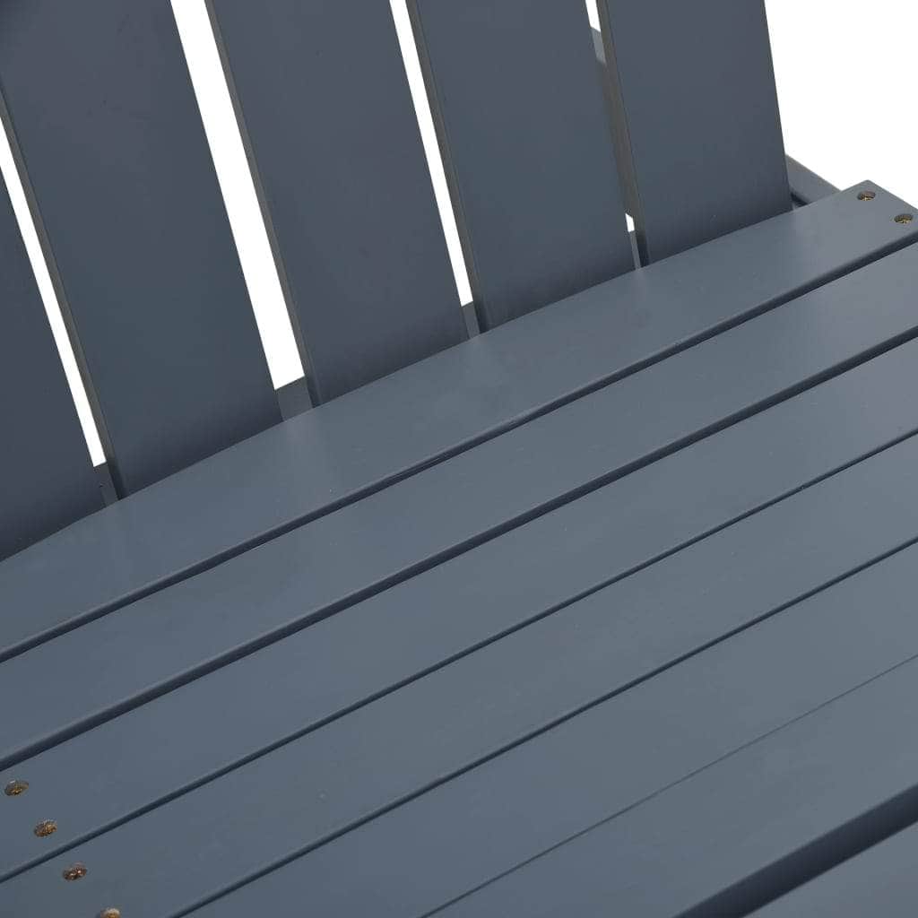 Double Adirondack Chair Wood Grey
