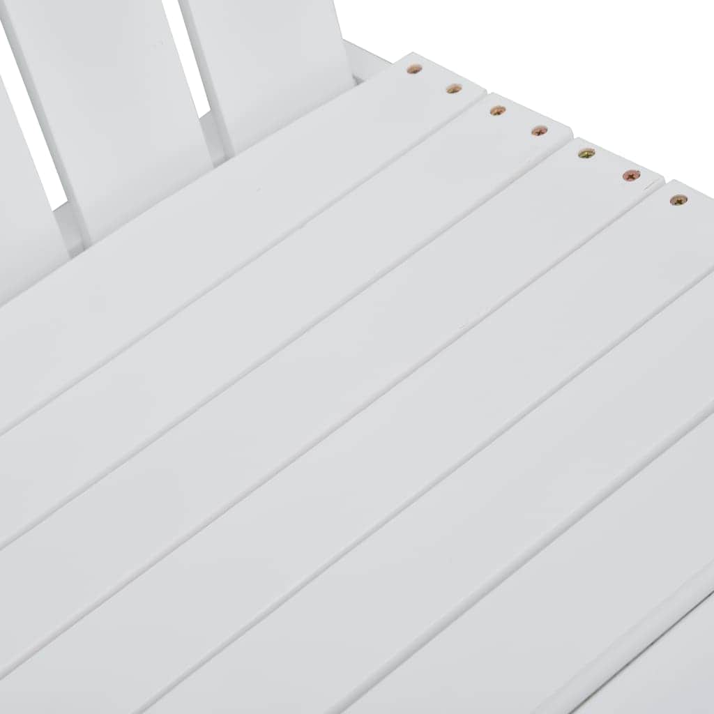 Double Adirondack Chair Wood White
