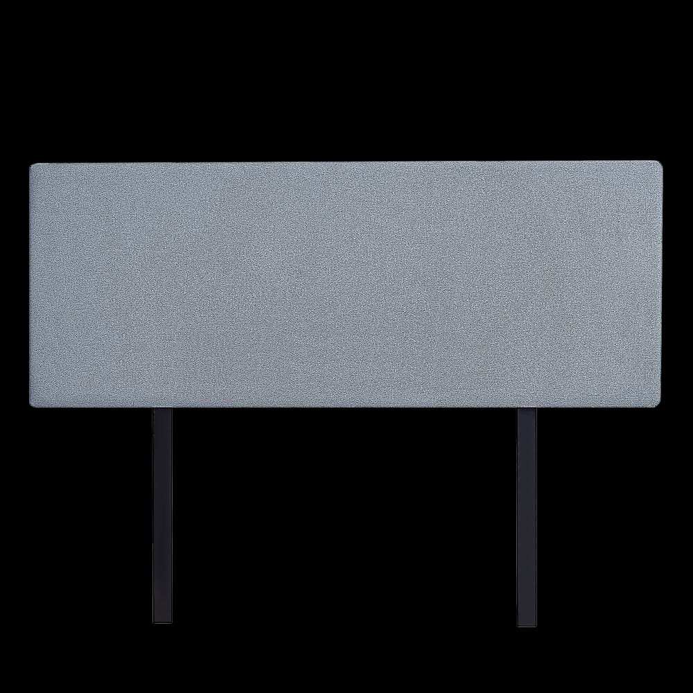 Linen Fabric Double Bed Deluxe Headboard Bedhead - Berlin Blue