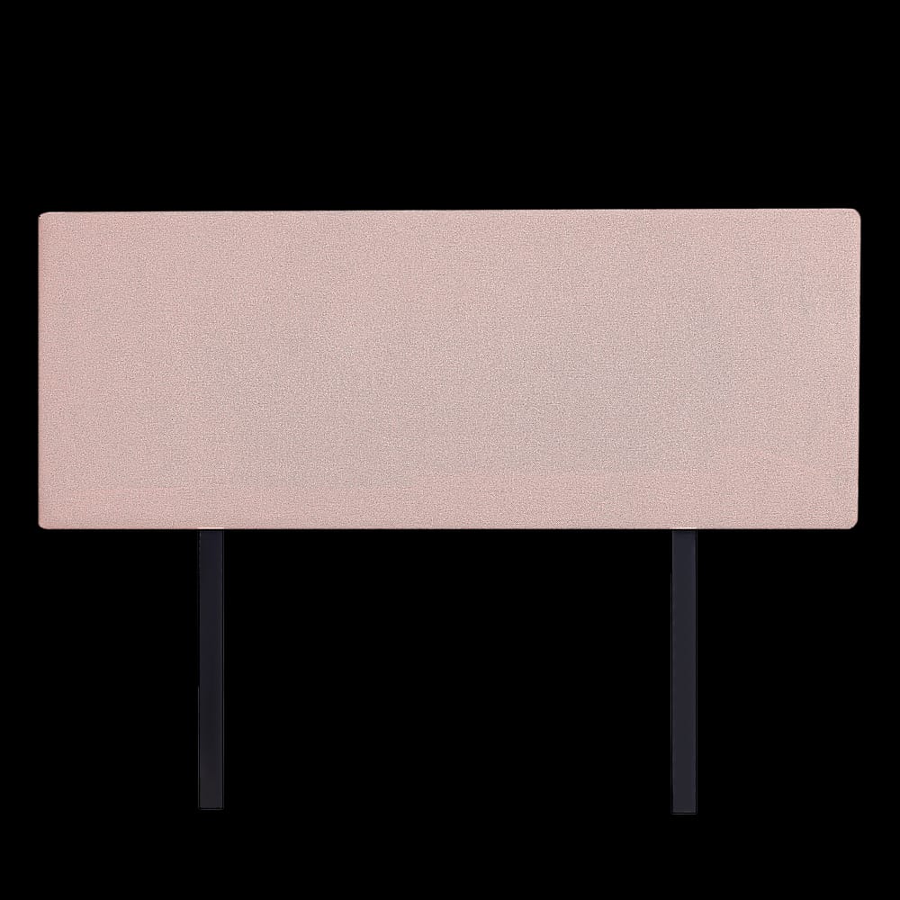 Linen Fabric Double Bed Deluxe Headboard Bedhead - Pale Pink