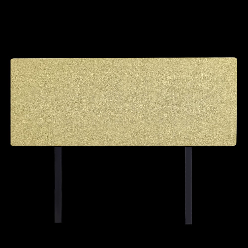 Linen Fabric Double Bed Deluxe Headboard Bedhead - Sulfur Yellow