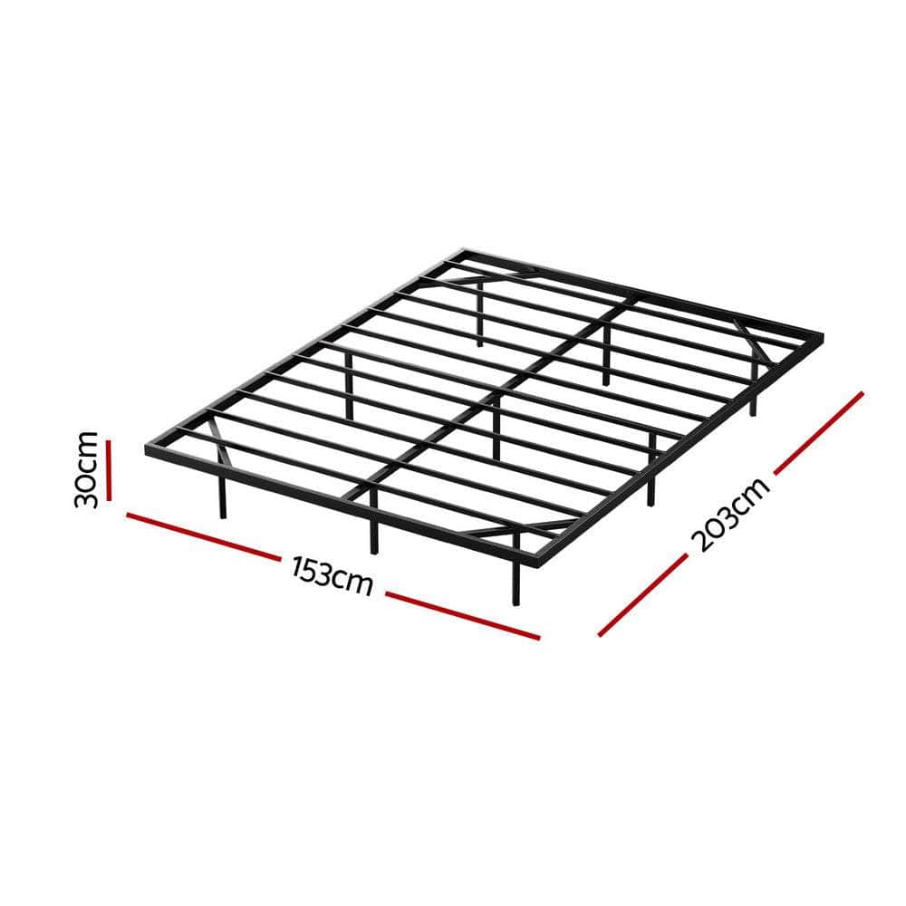 Double Bed Frame,Floating Metal Bed Frame with Smart LED Lights