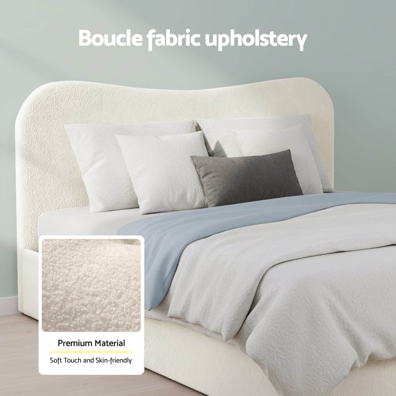 Double Bed Frame With Gaslift Storage Wooden Platform Mattress Base