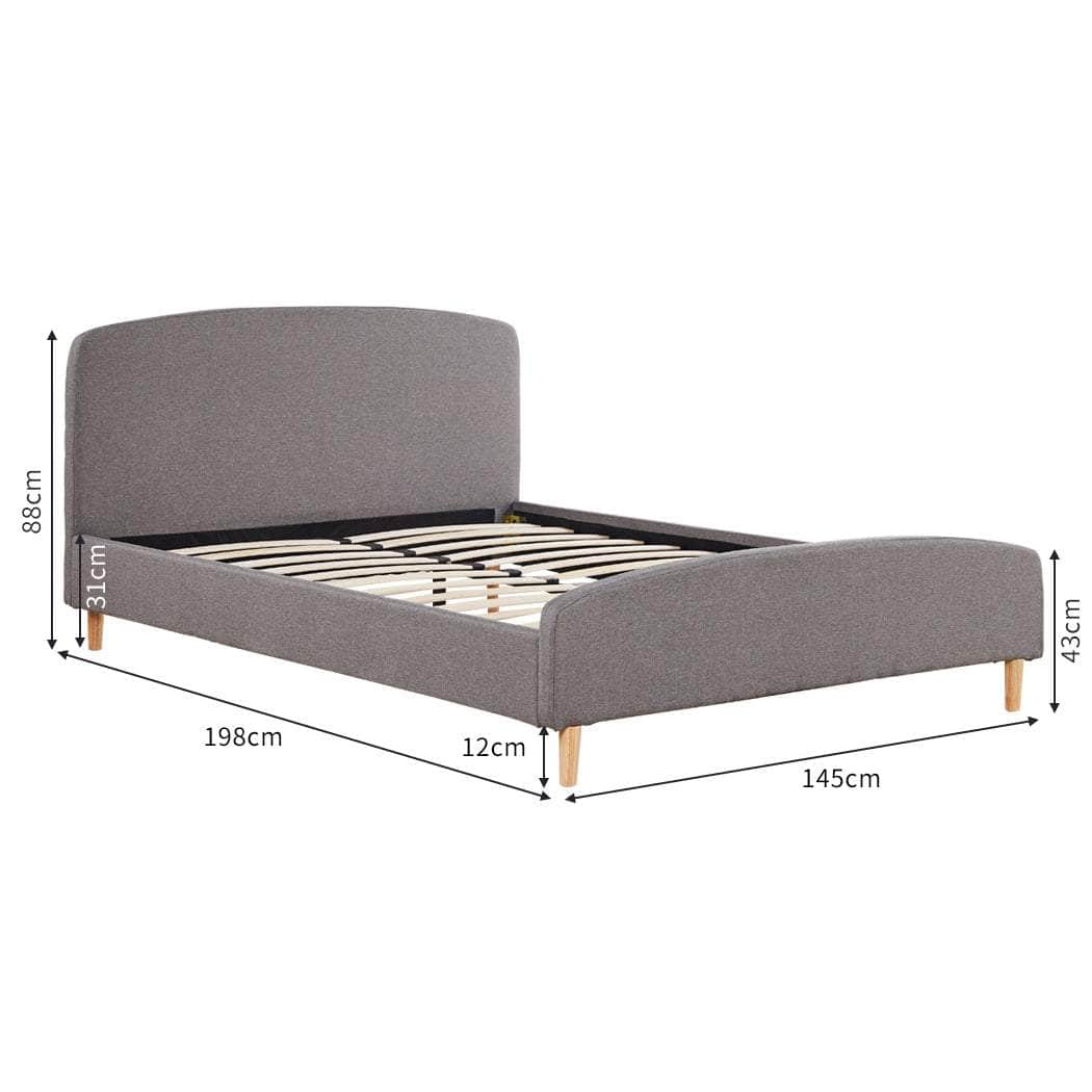Double Bed Frame Wooden Platform
