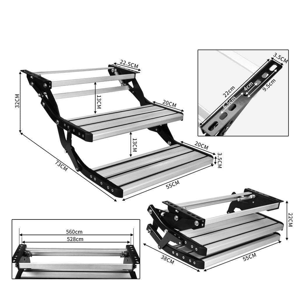 Double Caravan Step Folding Steps Pull