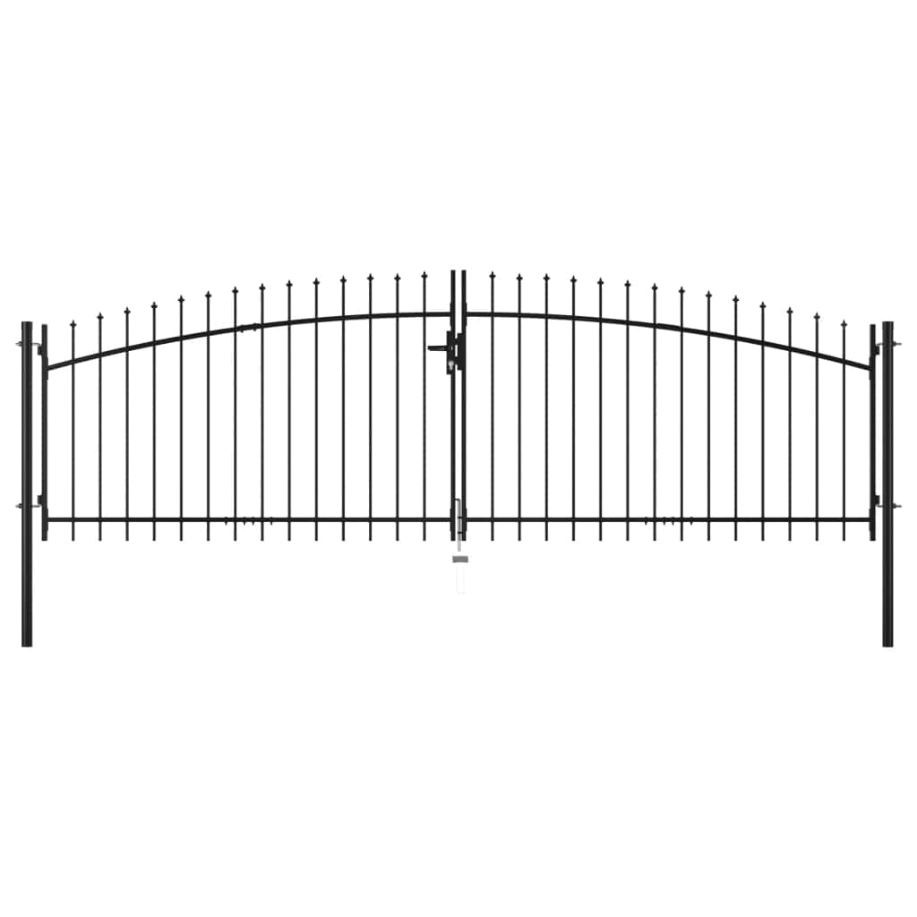 Double Door Fence Gate with Spear Top  M