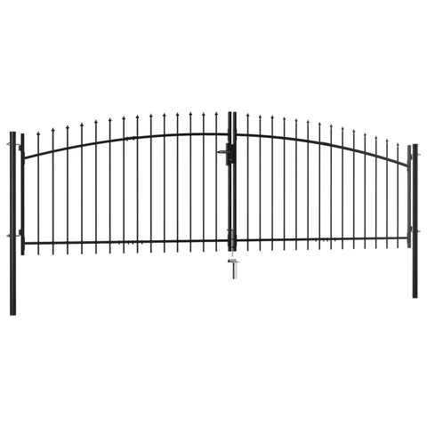 Double Door Fence Gate with Spear Top  M