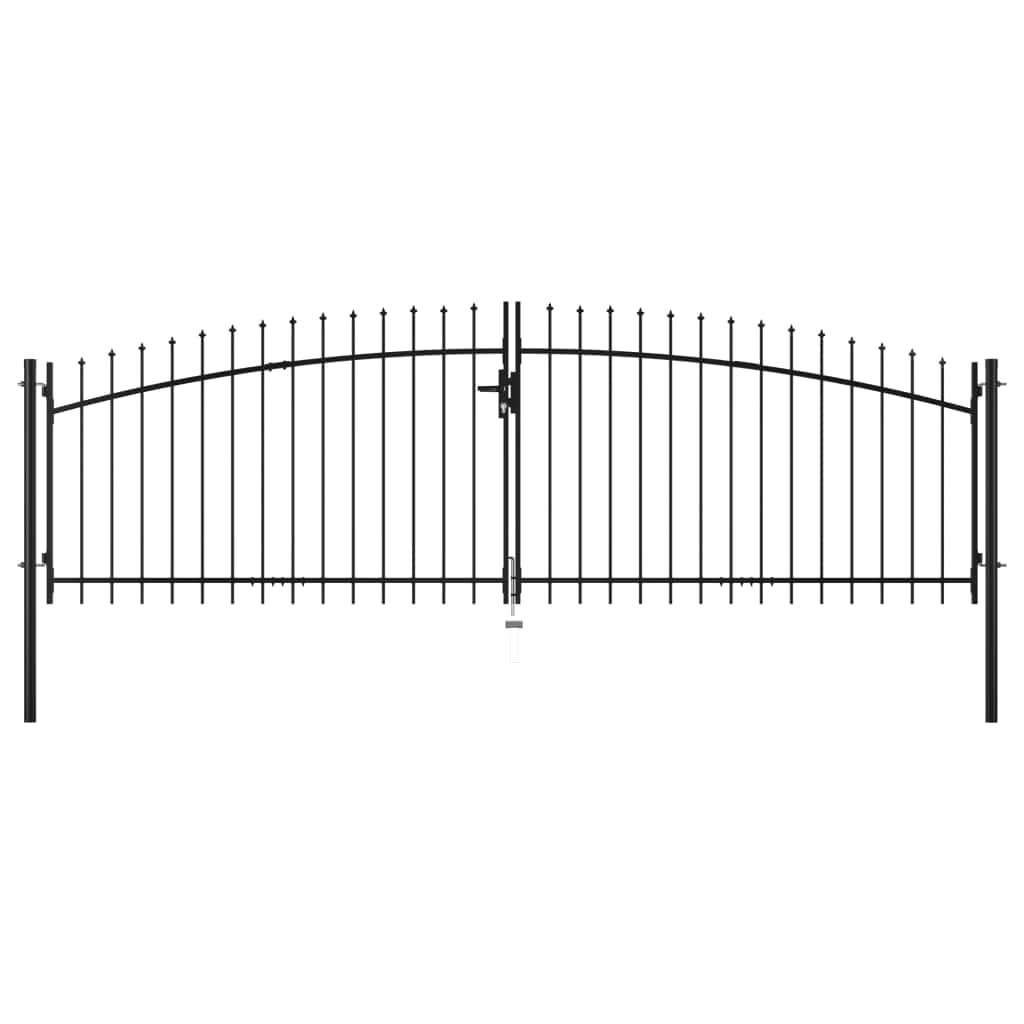 Double Door Fence Gate with Spear Top 'S