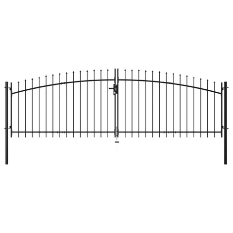 Double Door Fence Gate with Spear Top 'S