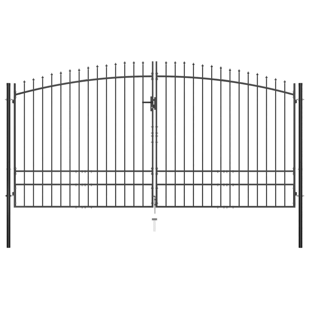 Double Door Fence Gate with Spear Top 'XL