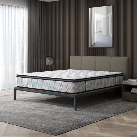 Double Pocket Spring Mattress 5 Zone Euro Top Memory Foam Bed