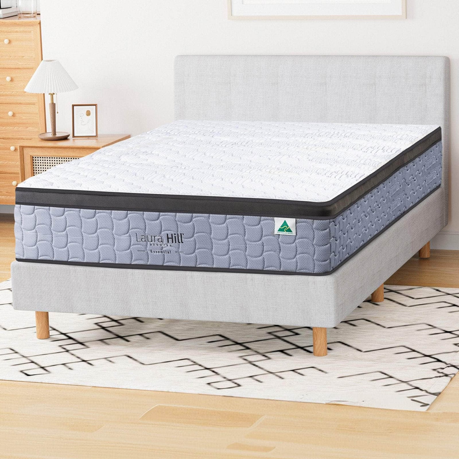 32cm Thick Essential 5-Zone Pocket Spring Mattress Medium-Firm