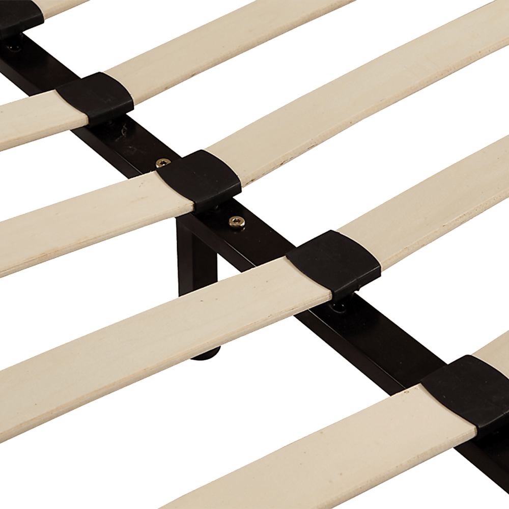 Double Pu Leather Bed Frame Black