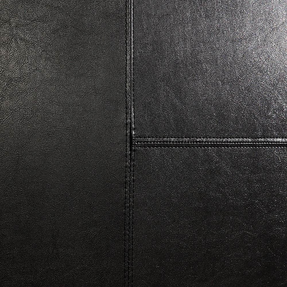 Double Pu Leather Bed Frame Black