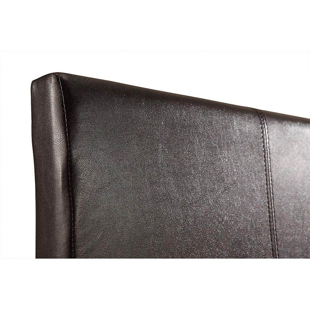 Double Pu Leather Bed Frame Brown