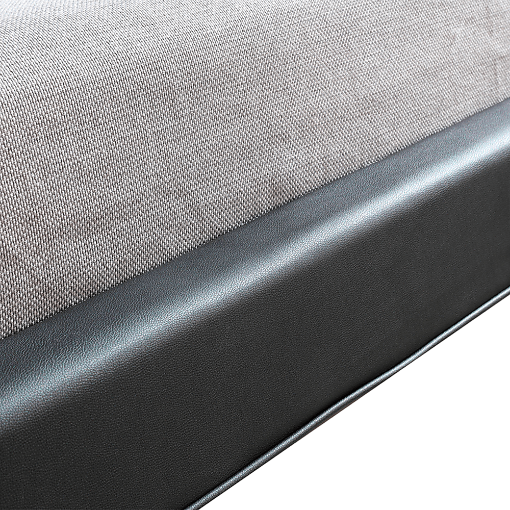Double PU Leather Deluxe Bed Frame Black