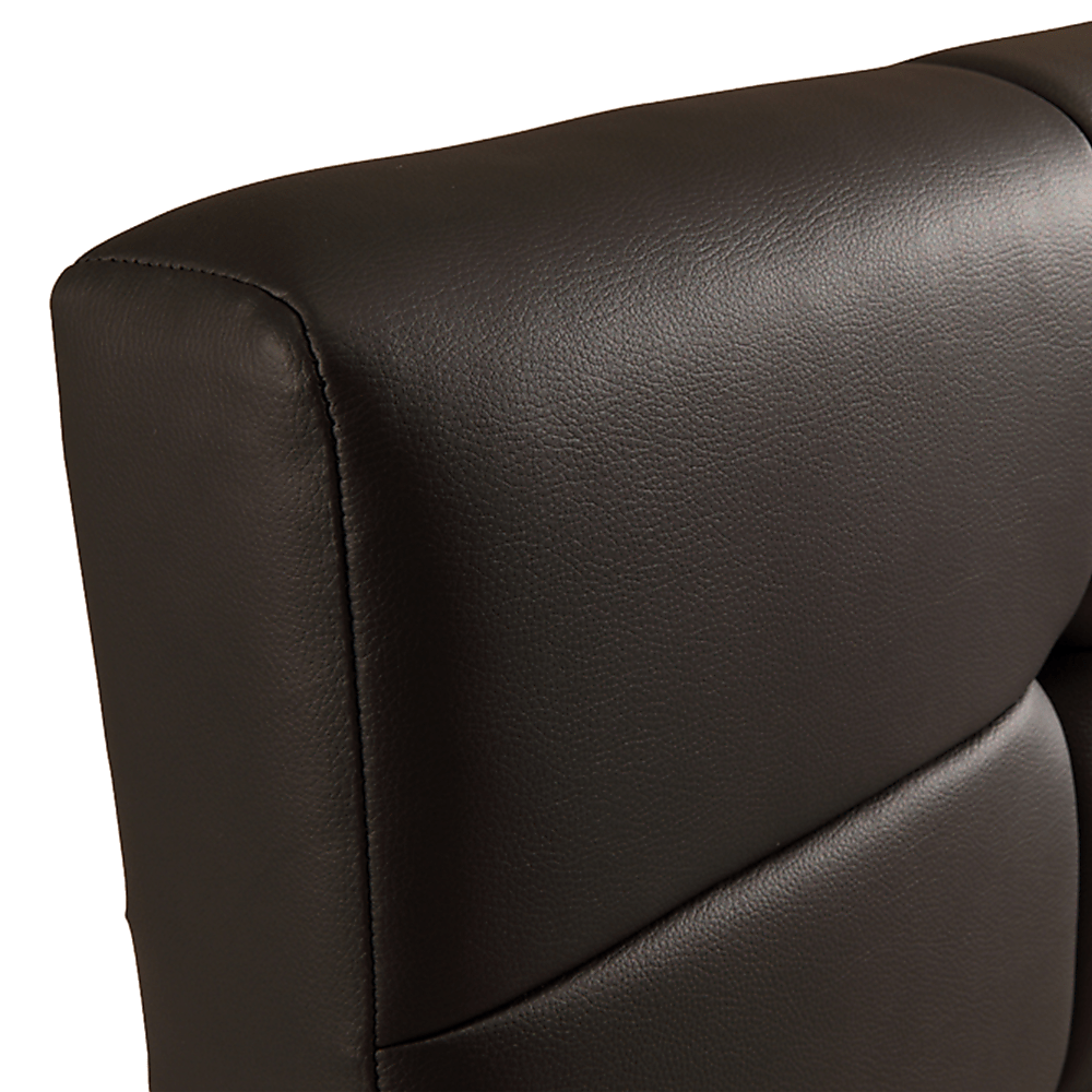 Double PU Leather Deluxe Bed Frame Black