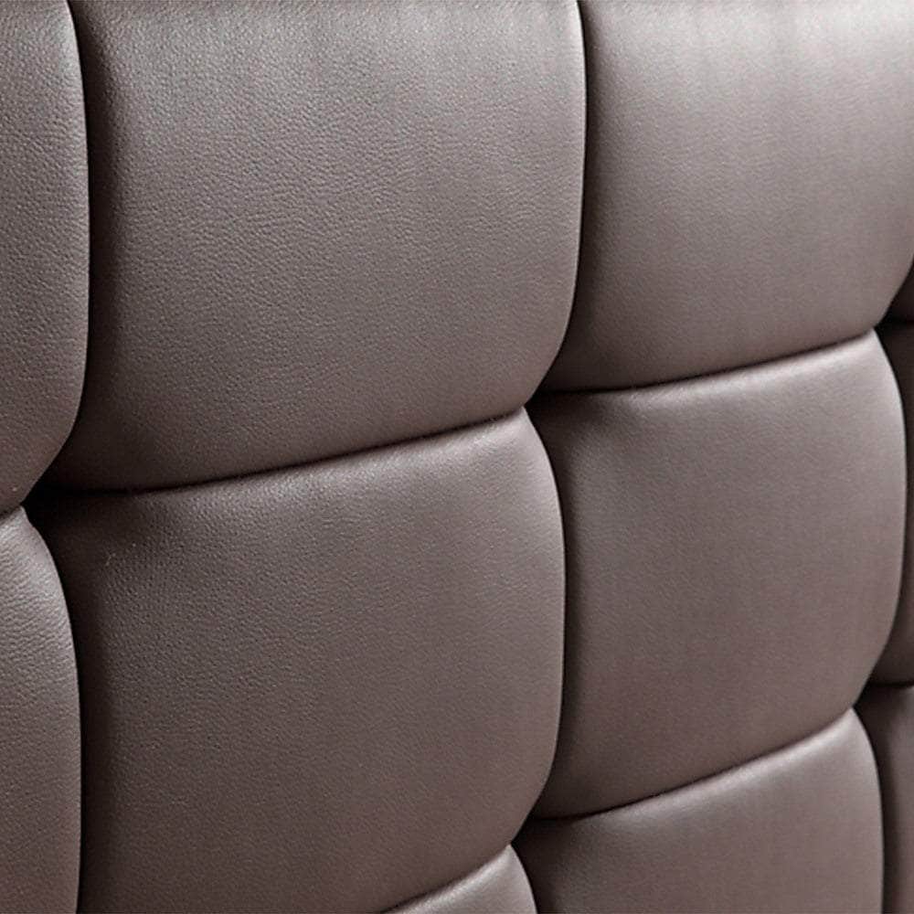 Double PU Leather Deluxe Bed Frame Brown