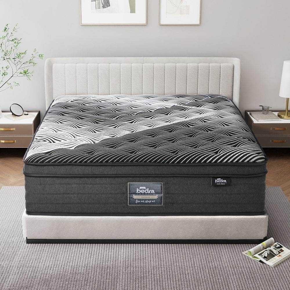 Double & Queen Mattress 9 Zone Pocket Spring Foam Bamboo Euro Top 35cm Medium