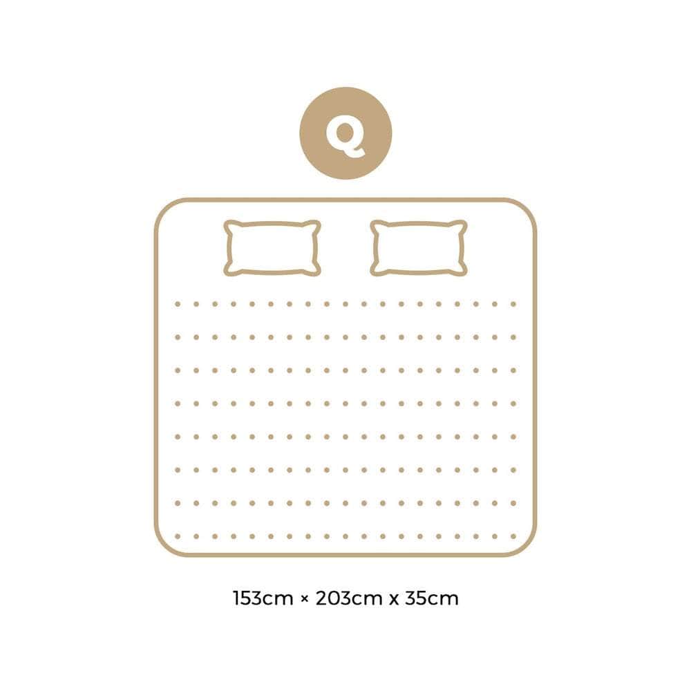 Double & Queen Mattress 9 Zone Pocket Spring Foam Bamboo Euro Top 35cm Medium
