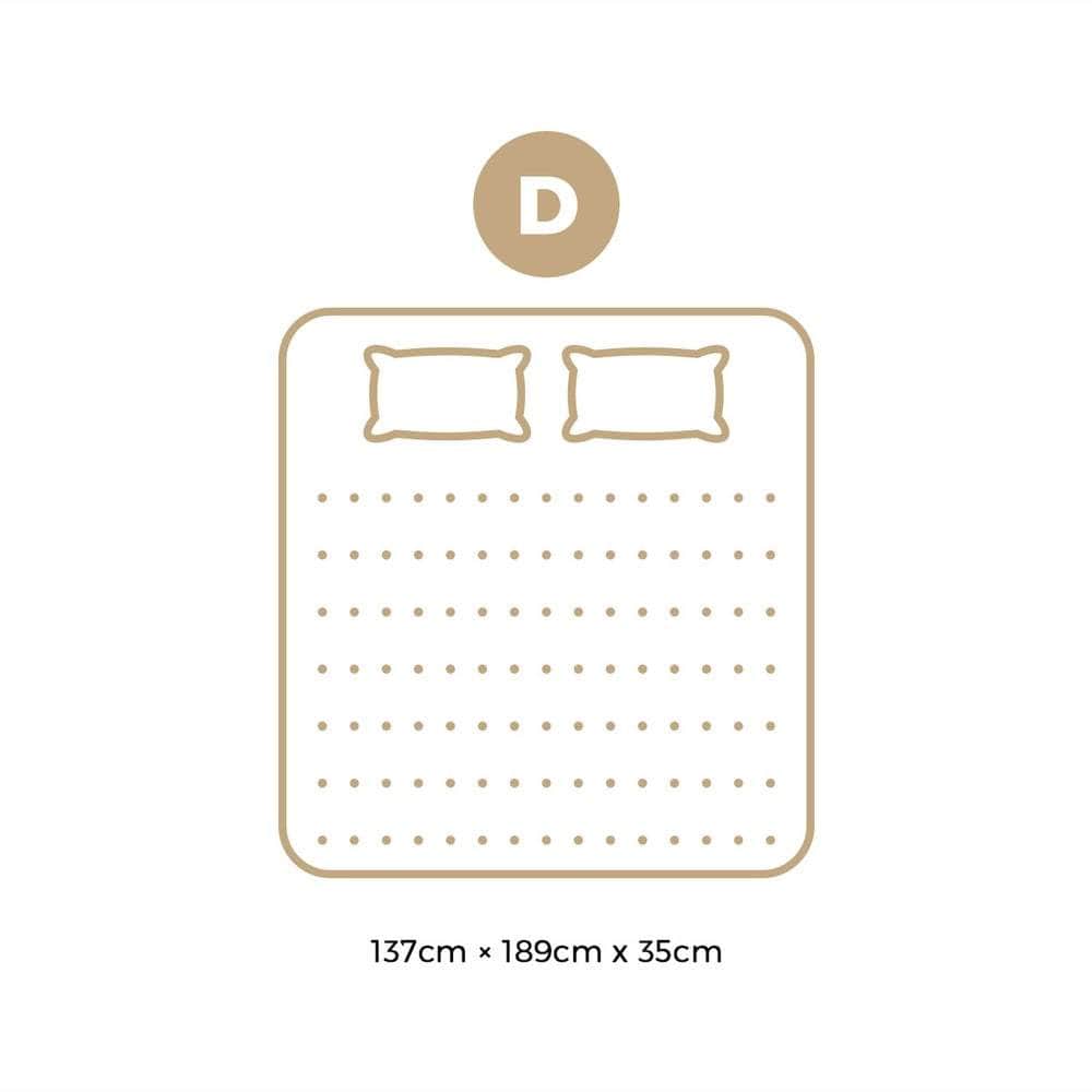 Double & Queen Mattress 9 Zone Pocket Spring Foam Bamboo Euro Top 35cm Medium