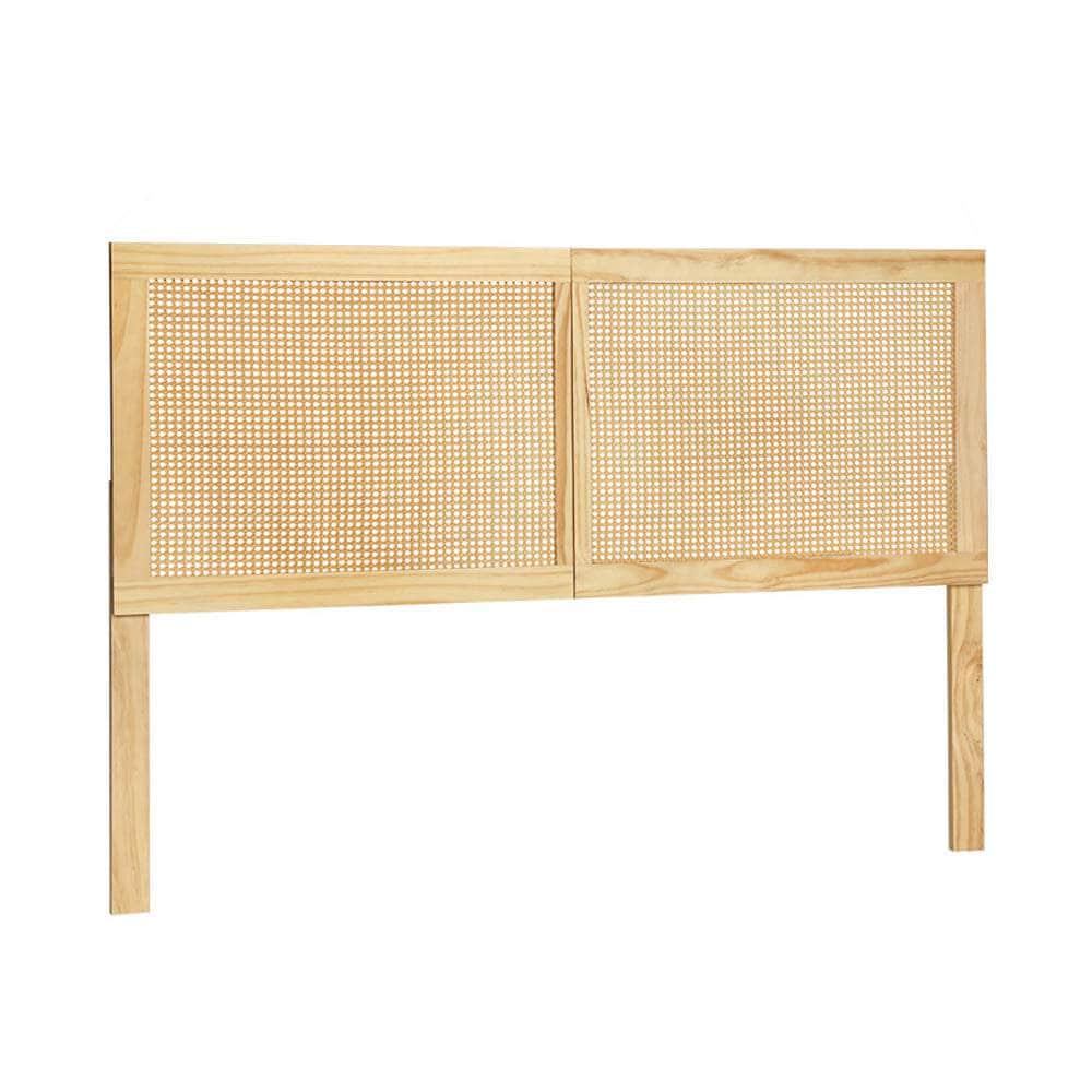 Double/Queen RIBO Pine Rattan Headboard Bedhead Base