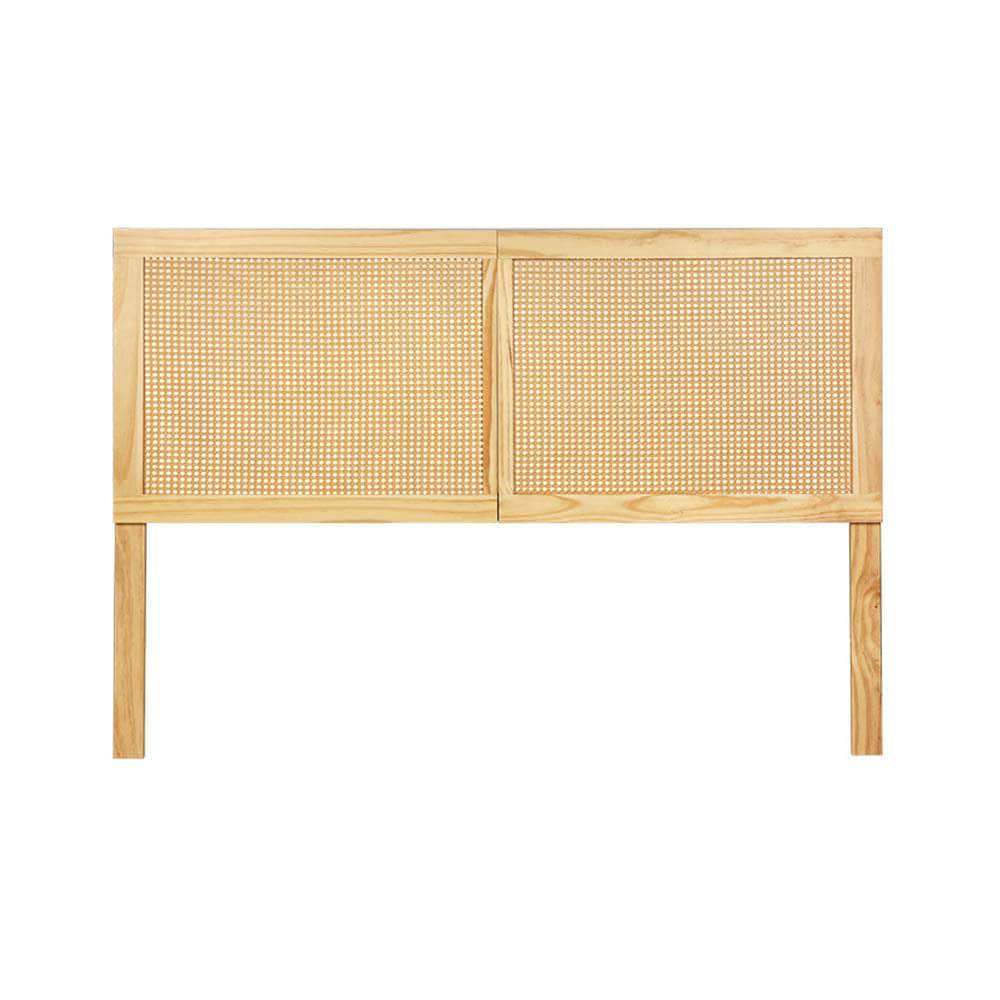 Double/Queen RIBO Pine Rattan Headboard Bedhead Base