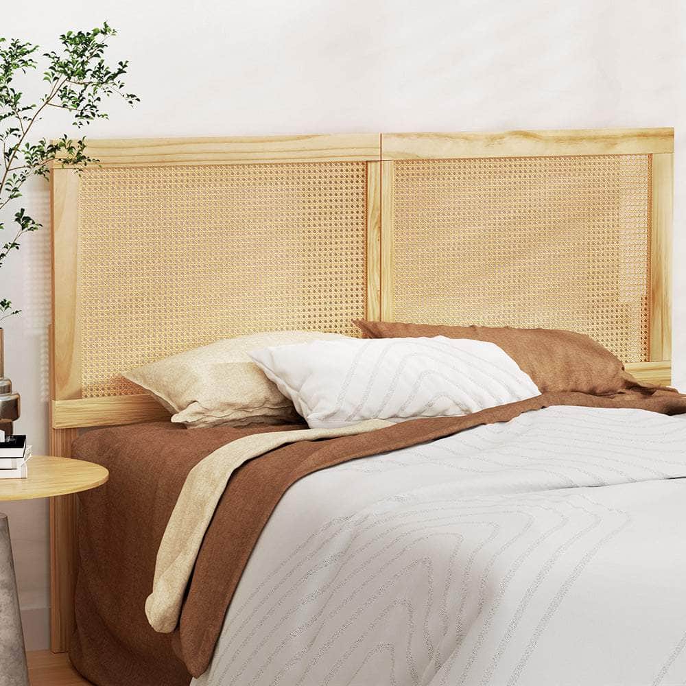 Double/Queen RIBO Pine Rattan Headboard Bedhead Base