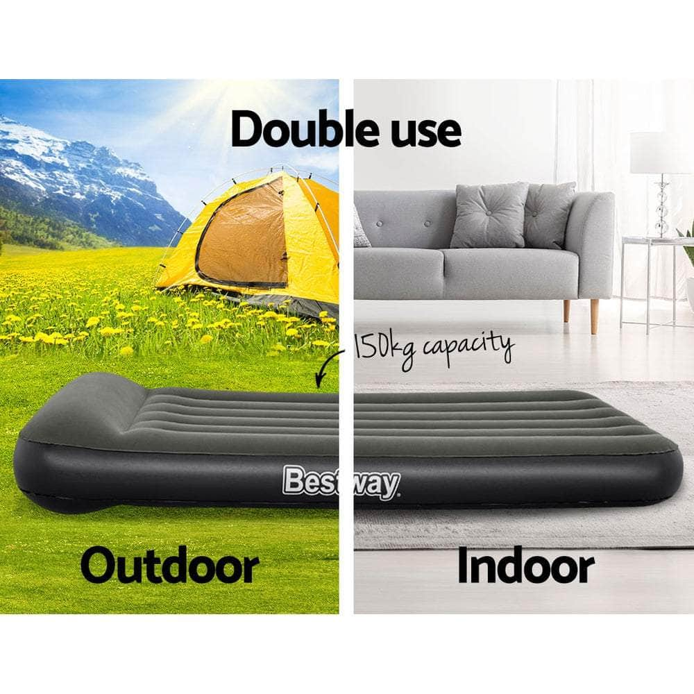 Double/Queen/Single Bed Flocked Inflatable Air Mattress