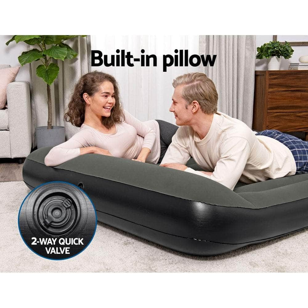 Double/Queen/Single Bed Flocked Inflatable Air Mattress