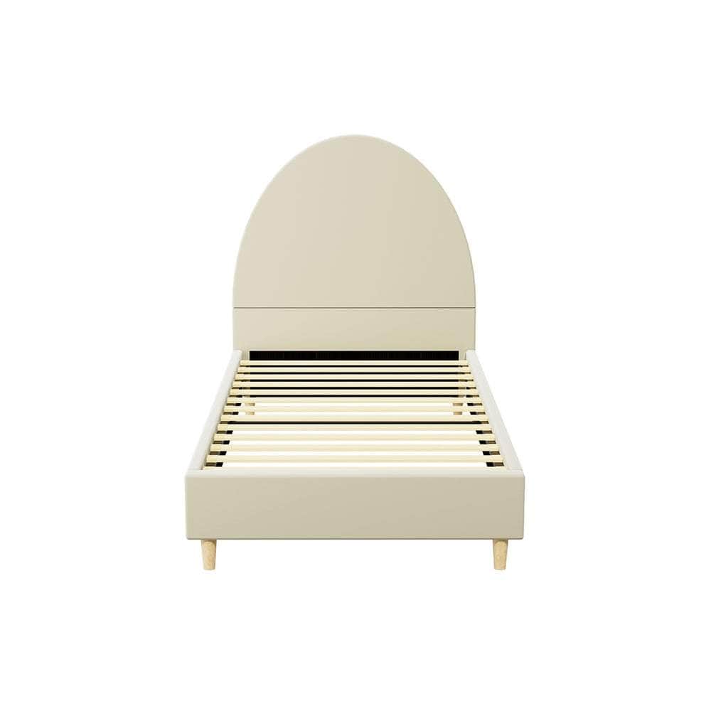 Double/Queen/Single/King Bed Frame Arched-Cream