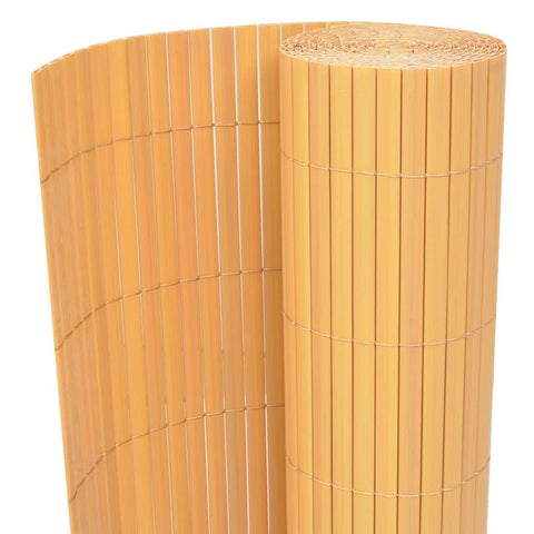 Double-Sided Garden Fence PVC  Yellow