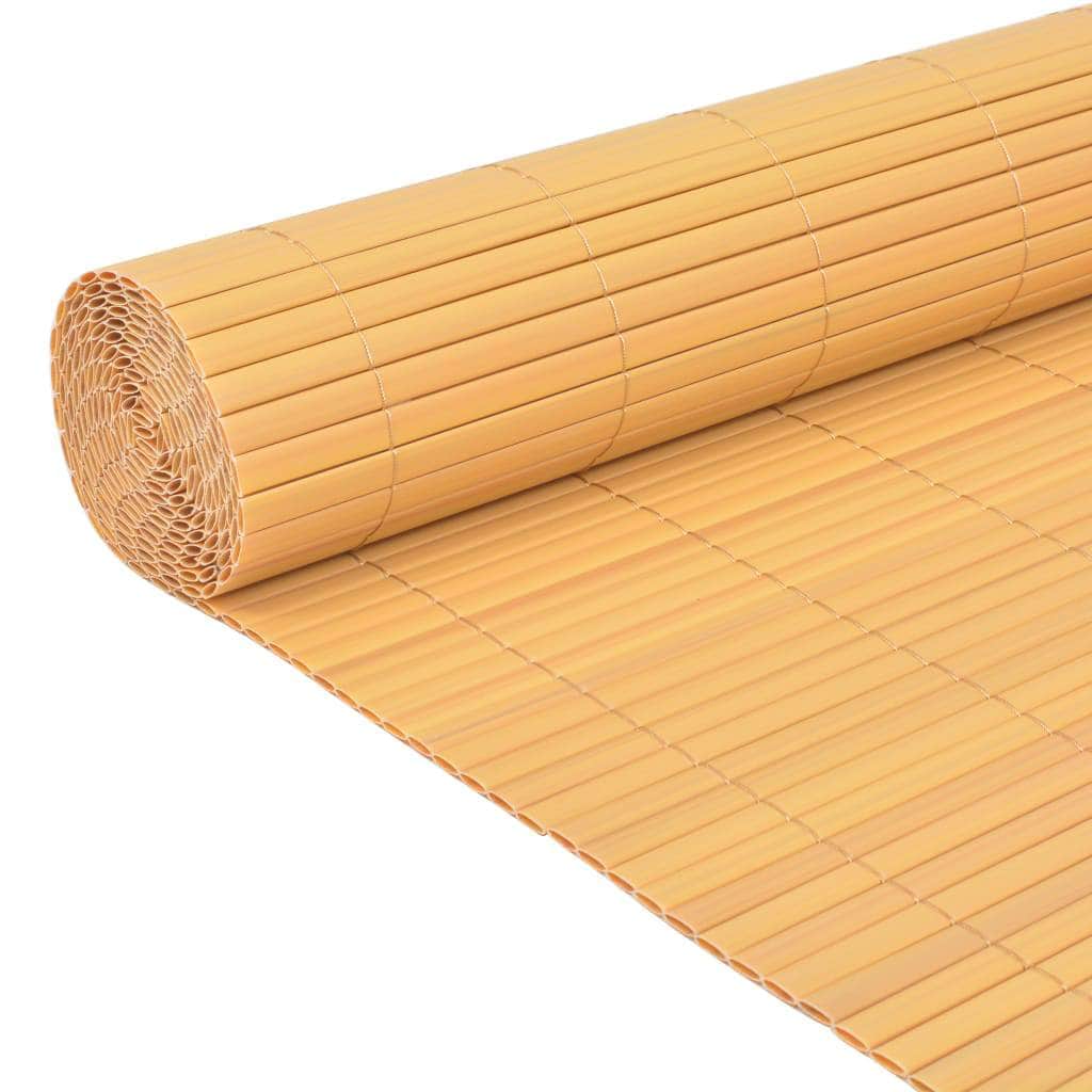 Double-Sided Garden Fence PVC  Yellow