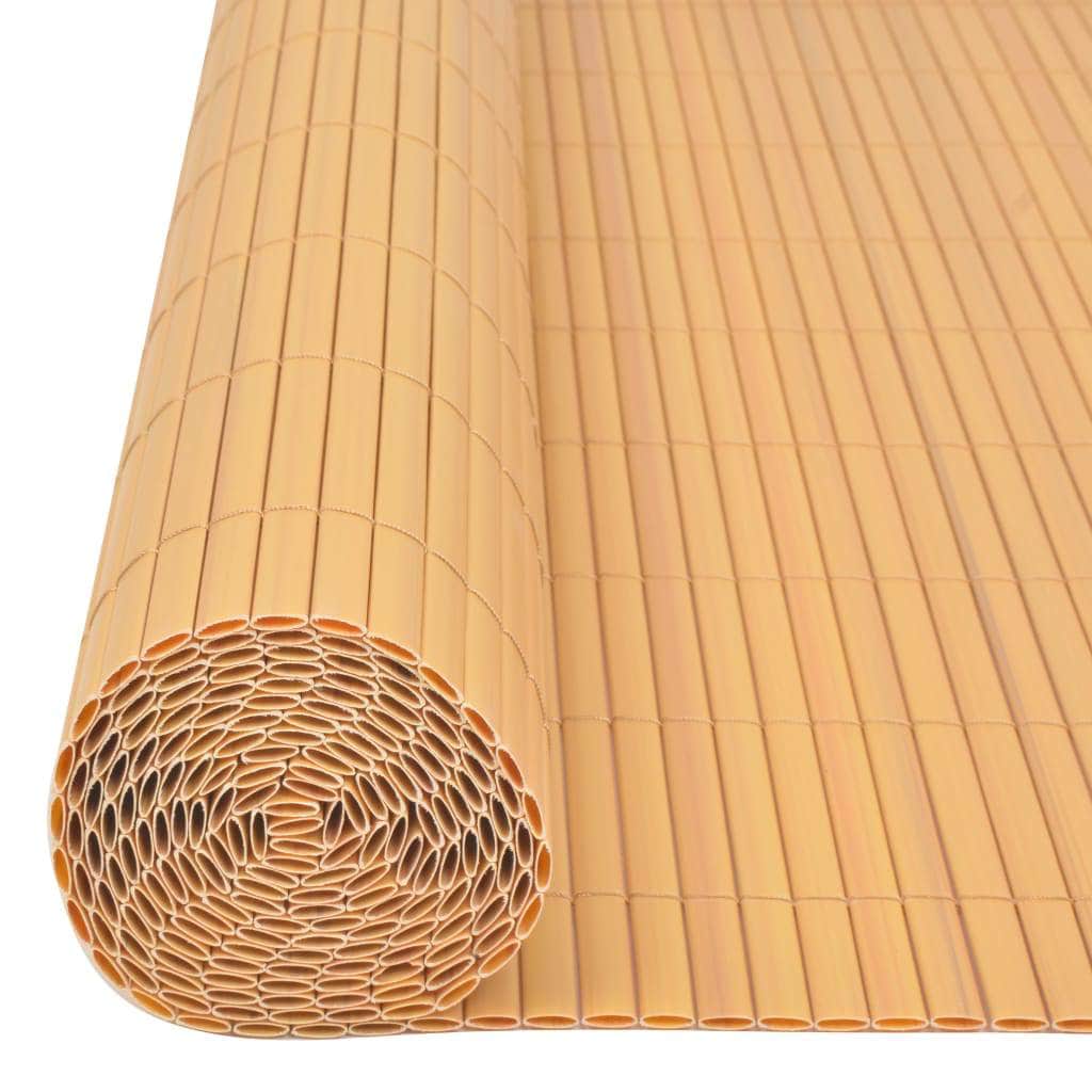 Double-Sided Garden Fence PVC  Yellow