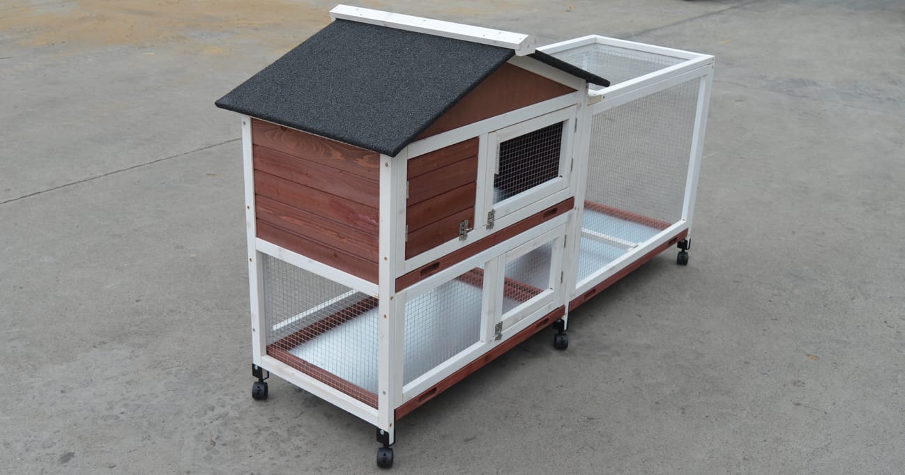 Double Storey Large Rabbit Hutch Guinea Pig Cage , Ferret Cage