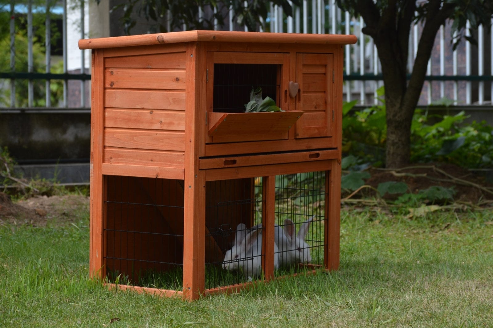Double Storey Rabbit Hutch Guinea Pig Cage , Ferret Cage W Pull Out Tray with Small Animal Habitats & Cages - photo 17