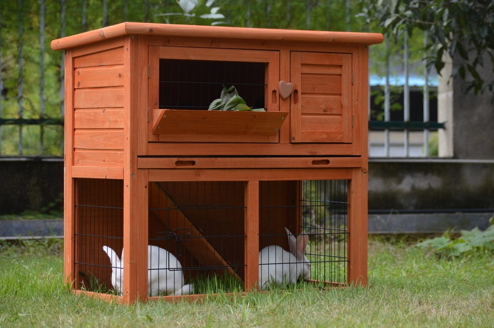 Double Storey Rabbit Hutch Guinea Pig Cage , Ferret Cage W Pull Out Tray | Double