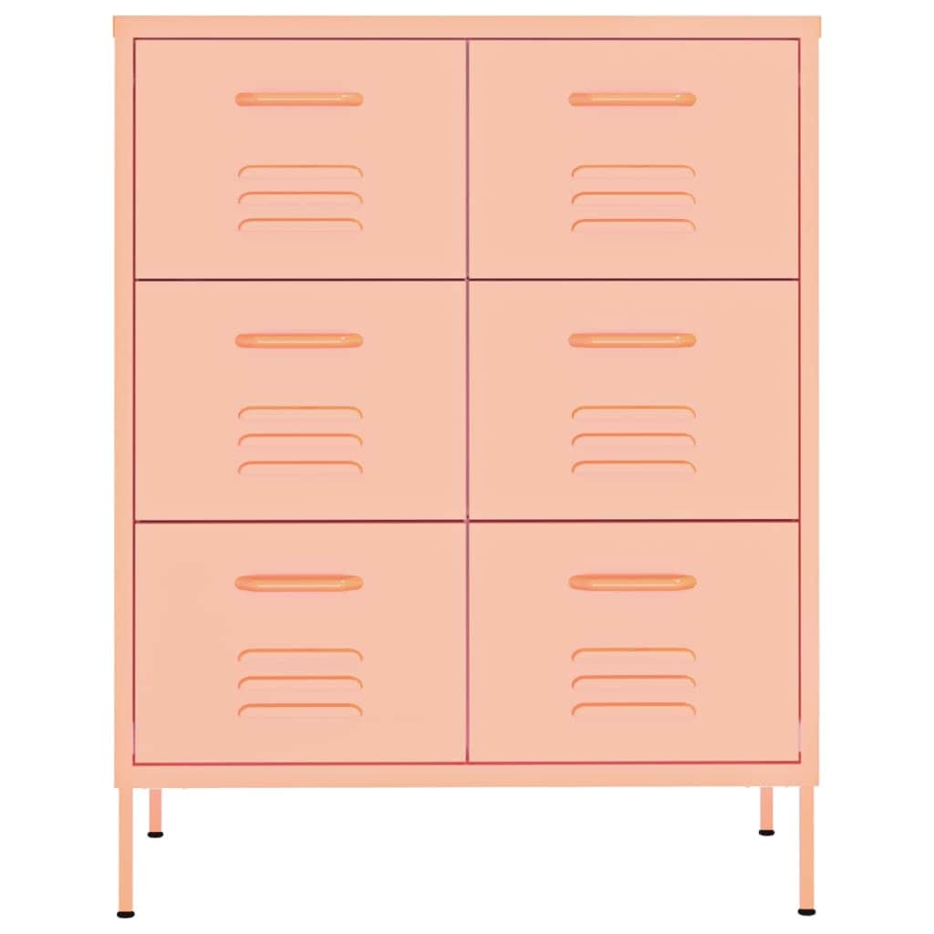 Drawer Cabinet Pink Steel