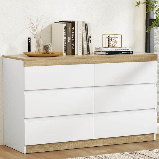6 Chest Of Tallboy Storage Bedroom White